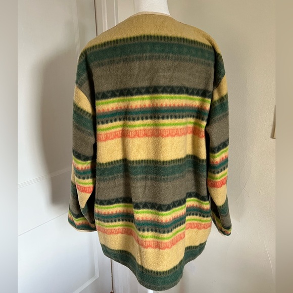 Mulberry Street Fleece Jacket Women’s S Striped Multicolor Zip Nordic Sweatshirt - Picture 4 of 12